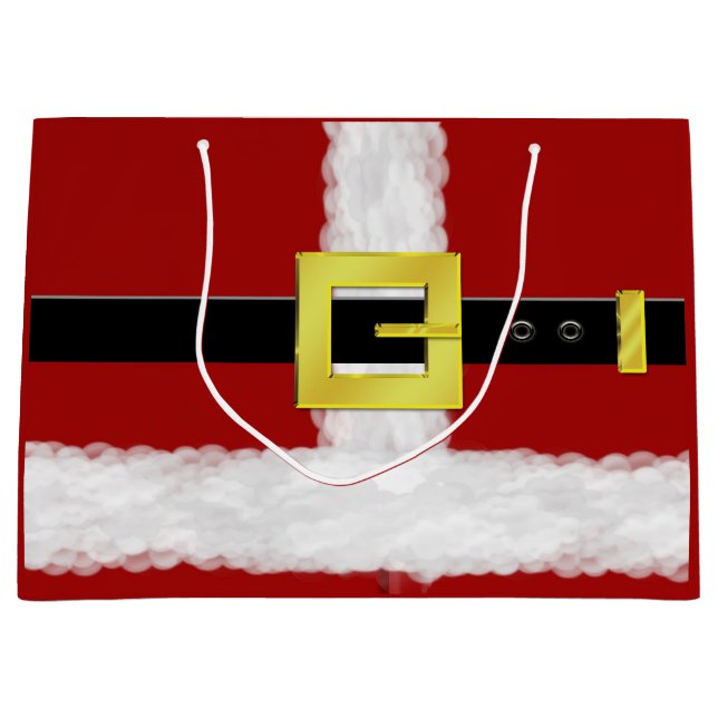 Santa Suit Gift Bag - Large, Glossy (Front)