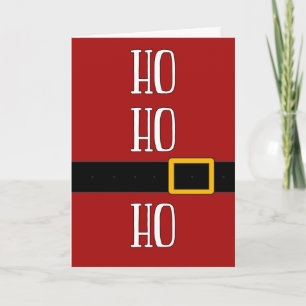 Santa Suit Ho Ho Ho Christmas Holiday Card