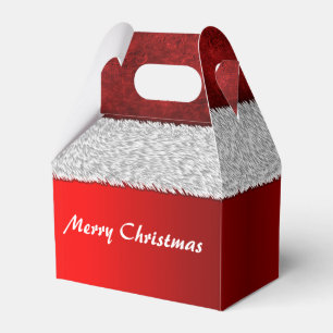 Santa Suit Red Christmas Favor Boxes