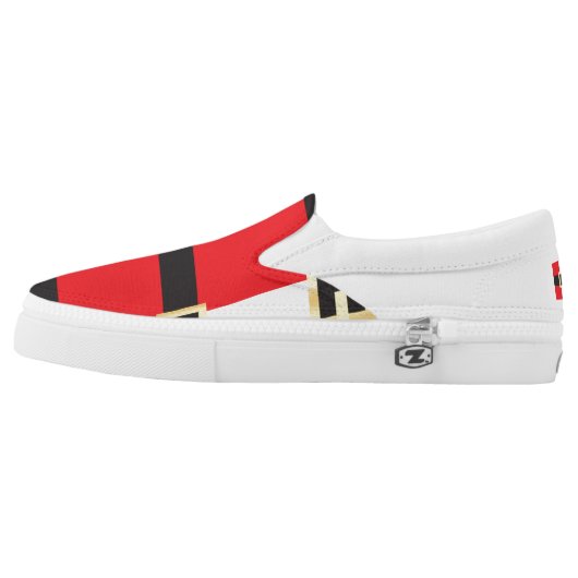 Santa Suit Slip-On Sneakers (Left Shoe Outside)