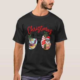 Santa Summer Beach Vacation Christmas In July T-Shirt