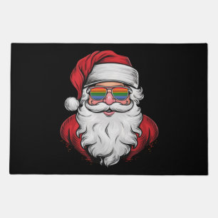 Santa Sunglasses Pride Christmas Pajama X-mas Gay Doormat