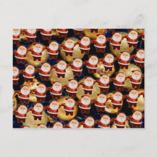 Santa Super dancing Holiday Postcard