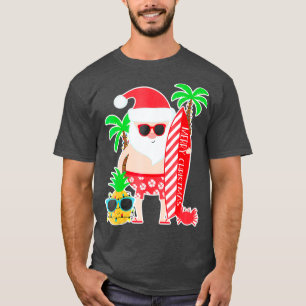 Santa Surfing Hawaiian Gift for Christmas Trip T-Shirt