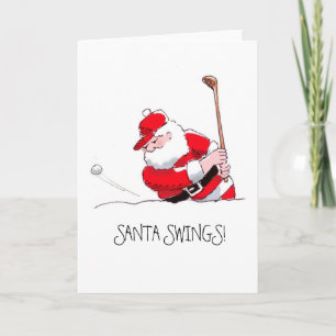 Santa Swings greeting card