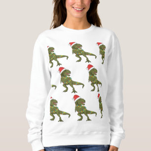 Santa T-Rex Dinosaur Christmas Xmas Jumper sweater
