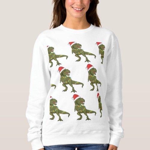 Santa T_Rex Dinosaur Christmas Xmas Jumper sweater