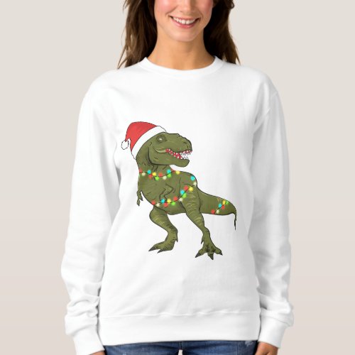 Santa T_Rex Dinosaur Christmas Xmas Jumper sweater