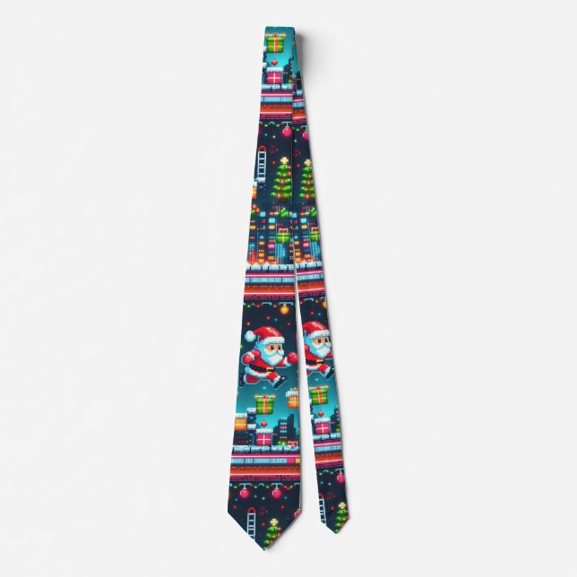 Santa T-Shirt Neck Tie (Front)