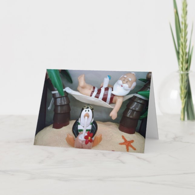 SANTA TAKES A BREAK "CHRISTMAS" CARD (Front)