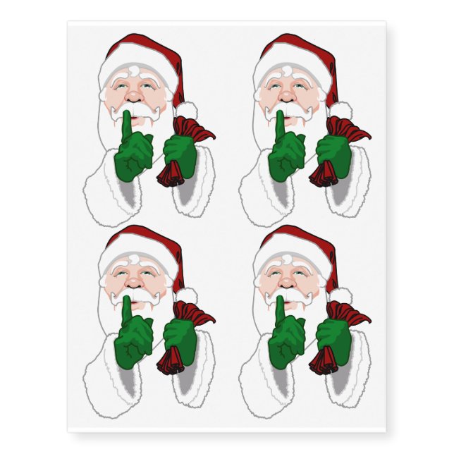 Santa Temporary Tattoo Custom Christmas Gifts (Front)