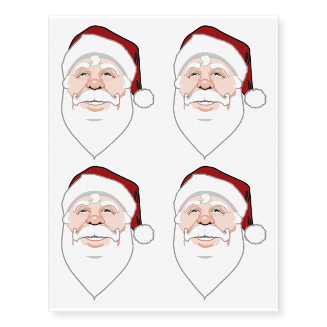 Santa Temporary Tattoo Custom Christmas Gifts (Front)