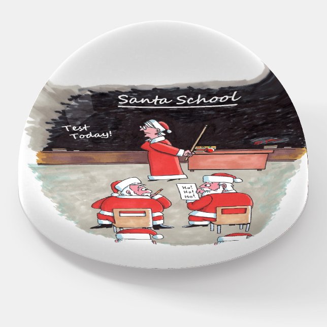 Santa Test glass dome paperweight (Angled)