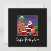 SANTA & THE ALIENS, Funny Christmas Card