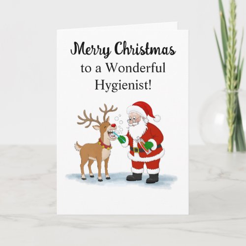 Santa the Hygienist Christmas Smile Card
