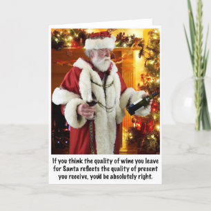 Santa the Wine Connoisseur Holiday Card