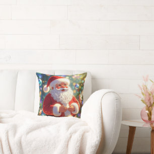 santa throw pillow