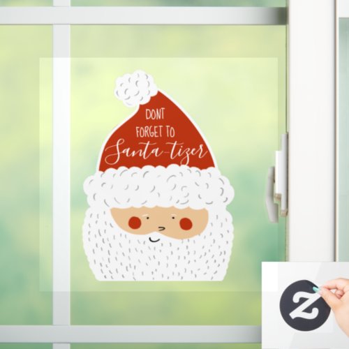 Santa_tize Labels _ Christmas Hand Sanitizer Label Window Cling