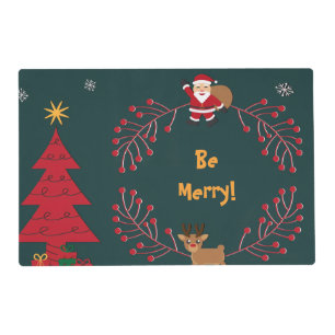 SANTA TO PLAID CHRISTMAS PLACEMAT