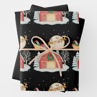 Santa Tractor Farm Farmer Christmas Farming Xmas Wrapping Paper Sheets