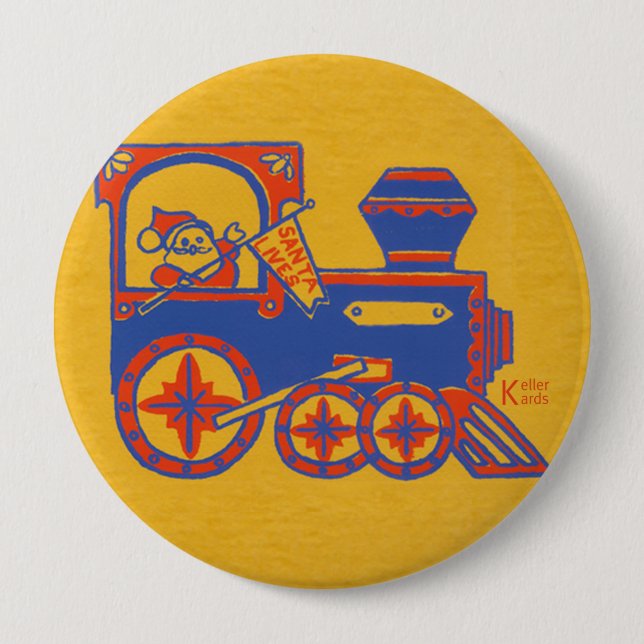 Santa Train Button (Front)