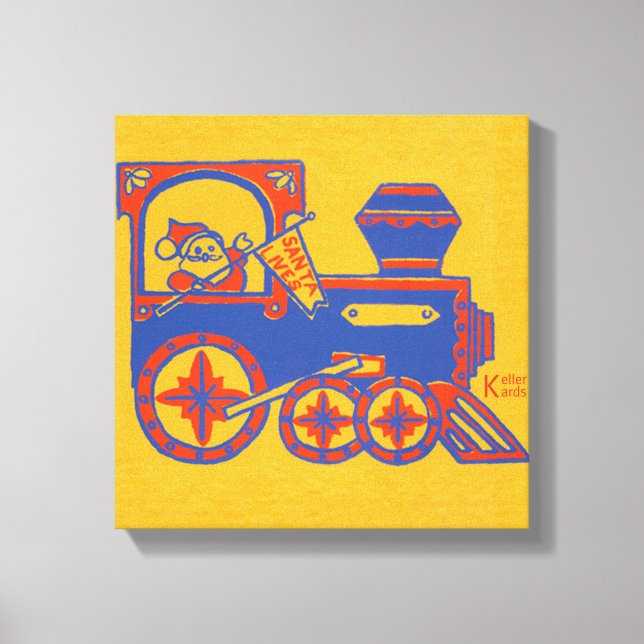 Santa Train Canvas Print (Front)
