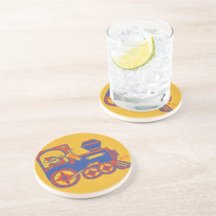 Santa Train Drink Coaster