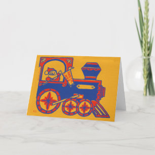 Santa Train Holiday Card