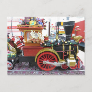 Santa Train Holiday Postcard