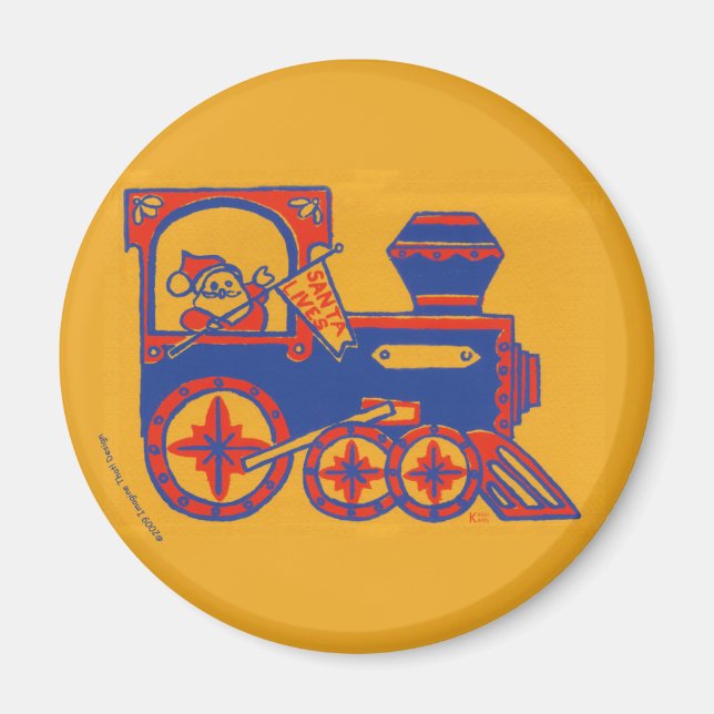Santa Train Magnet (Front)