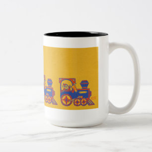 Santa Train Two-Tone Coffee Mug