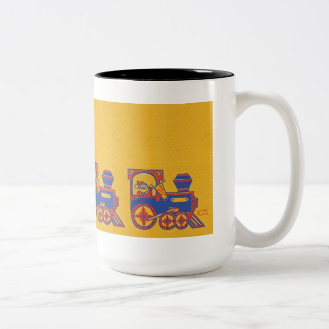 Santa Train Two-Tone Coffee Mug (Right)