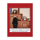 Santa Trial Humor Christmas Postcard