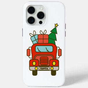 Santa truck front view Merry Christmas iPhone 15 Pro Max Case