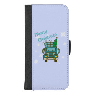 Santa truck front view Merry Christmas iPhone 8/7 Plus Wallet Case
