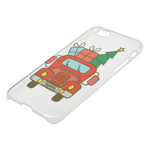 Santa truck front view Merry Christmas iPhone SE/8/7 Case