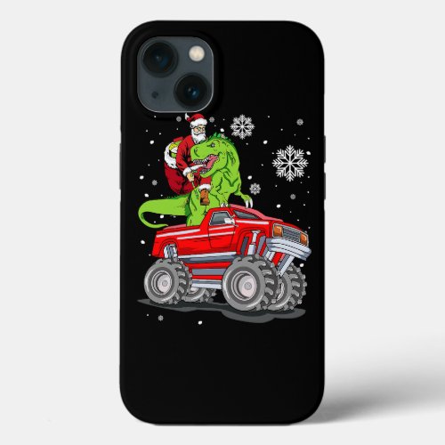 Santa Truck TRex Kids Christmas Dinosaur Rex Boys  iPhone 13 Case