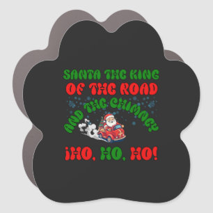 Santa Trucker Christmas Road King Holiday Festive Car Magnet