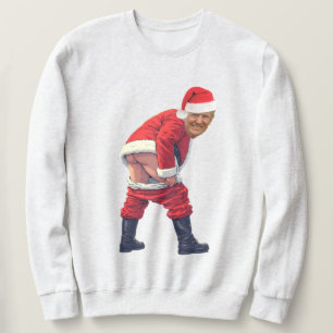 Santa Trump Build The Wall Funny political Sweatshirt