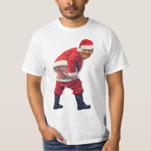 Santa Trump Build The Wall Funny political T-Shirt