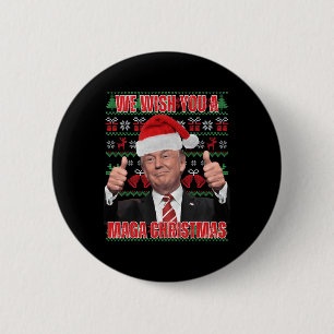 Santa Trump Christmas Humor Funny Trump Xmas 2 Button