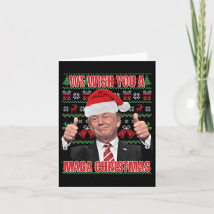 Santa Trump Christmas Humor Funny Trump Xmas 2  Card