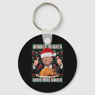 Santa Trump Christmas Humor Funny Trump Xmas 3  Keychain