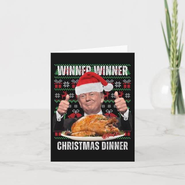 Santa Trump Christmas Humor Funny Trump Xmas 4  Card (Front)