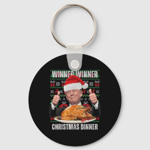 Santa Trump Christmas Humor Funny Trump Xmas 4  Keychain