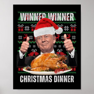 Santa Trump Christmas Humor Funny Trump Xmas 4 Poster