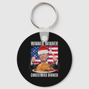 Santa Trump Christmas Humor Funny Trump Xmas  Keychain