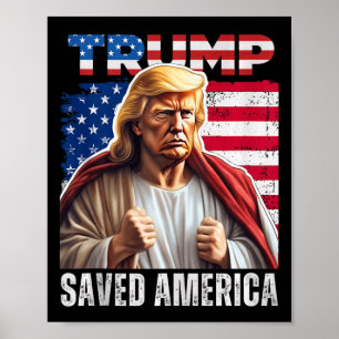 Santa Trump Christmas Humor Funny Trump Xmas Tank  Poster