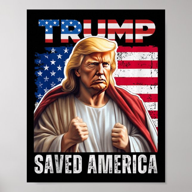 Santa Trump Christmas Humor Funny Trump Xmas Tank  Poster (Front)