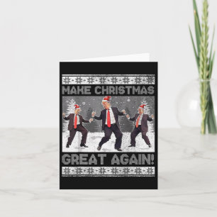 Santa Trump Dance Make Christmas Great Again Ugly  Card